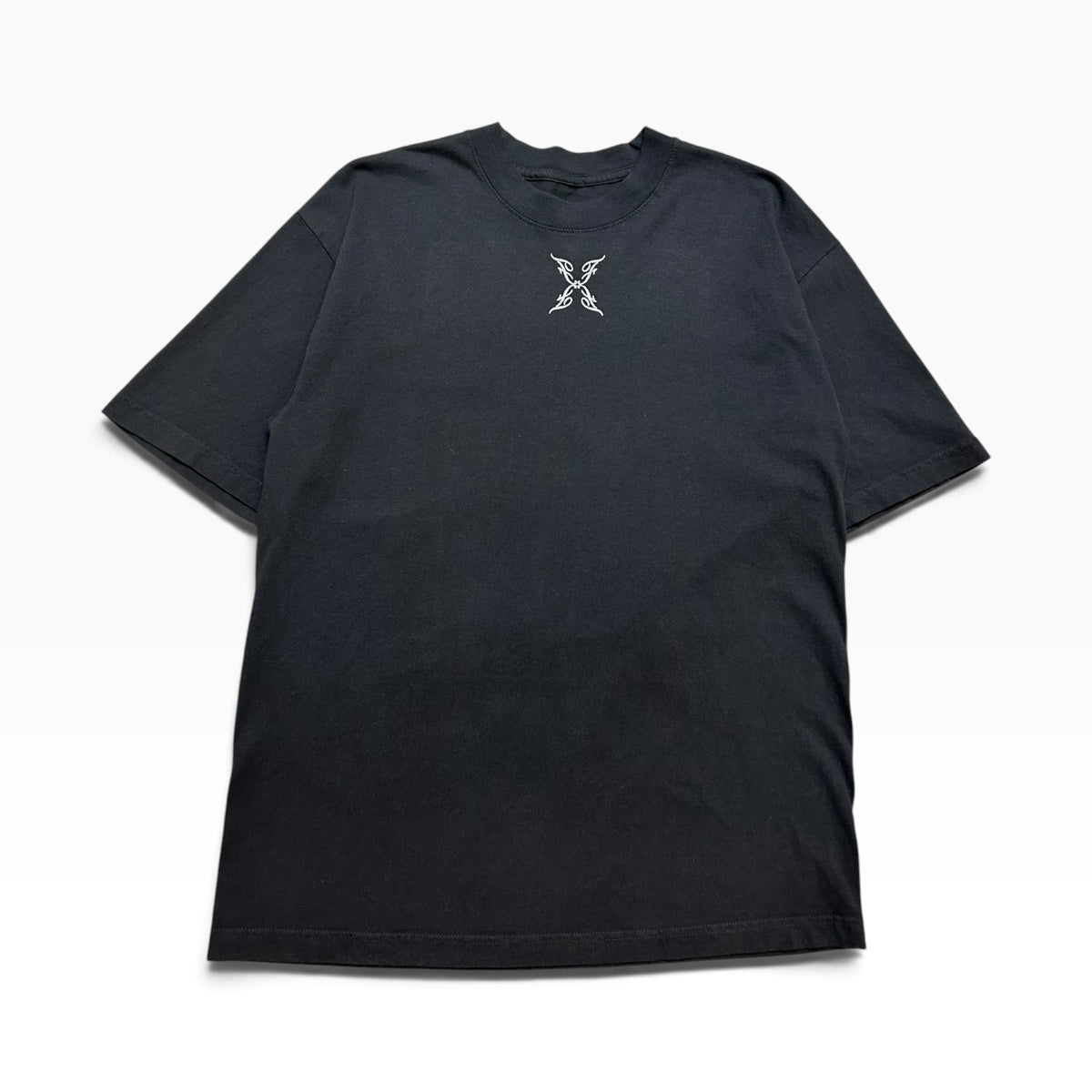 FLASHBACK DOUBLE LOGO T-SHIRT - BLACK/METALIC