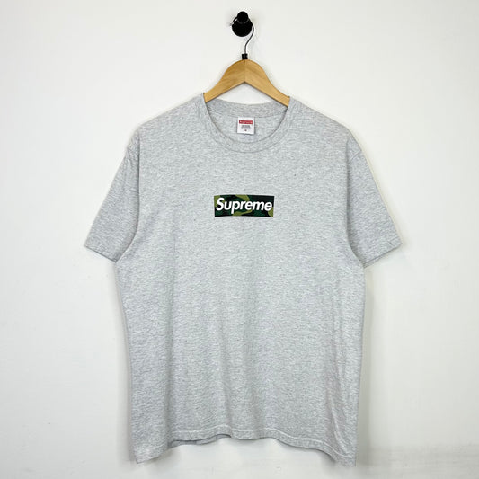 SUPREME CAMO BOX LOGO GREY TEE