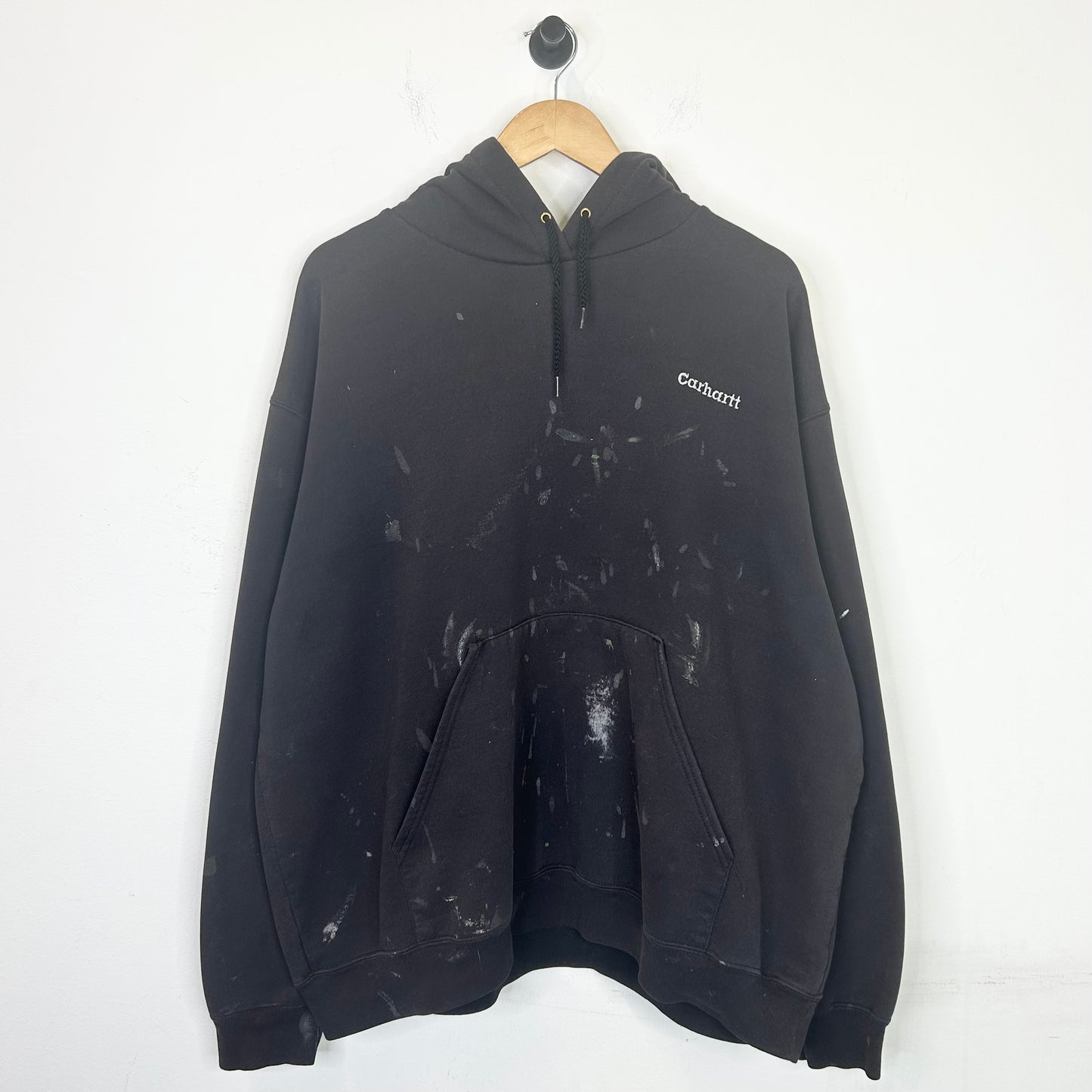 CARHARTT PAINT SPLATTER BLACK HOODIE
