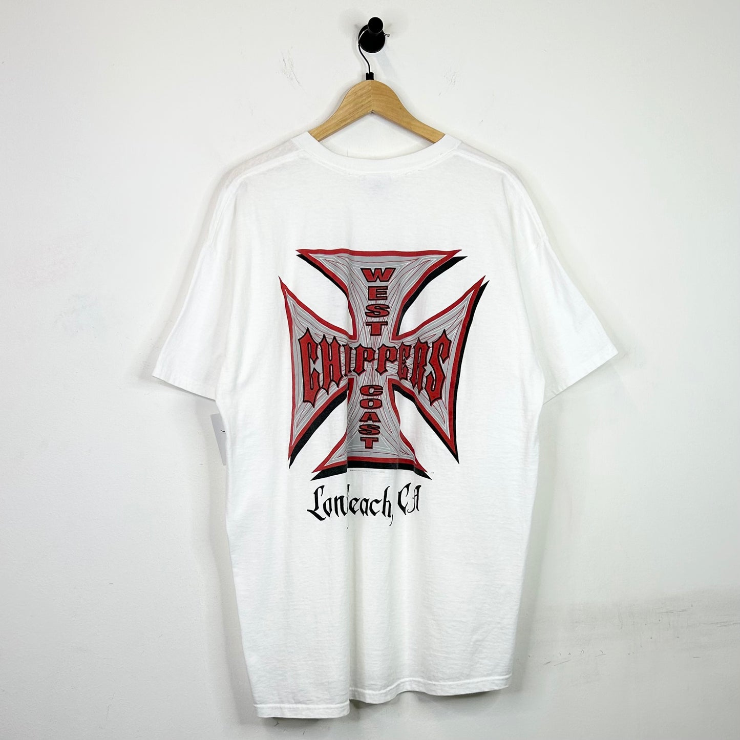 WEST COAST CHOPPERS SILVER STREAK AND RED LOGO TEE