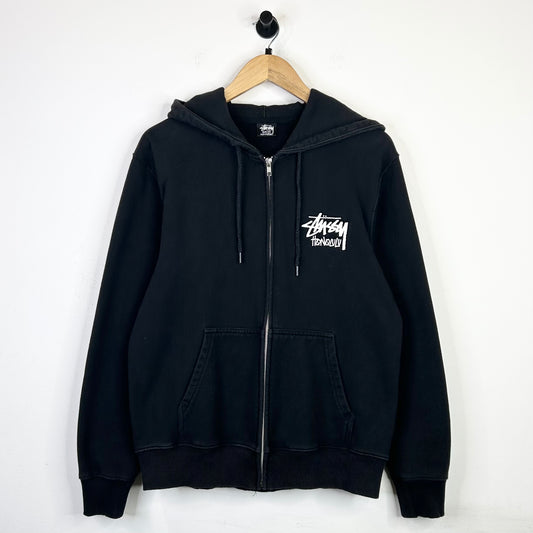 STUSSY HONOLULU CHAPTER ZIP-UP BLACK
