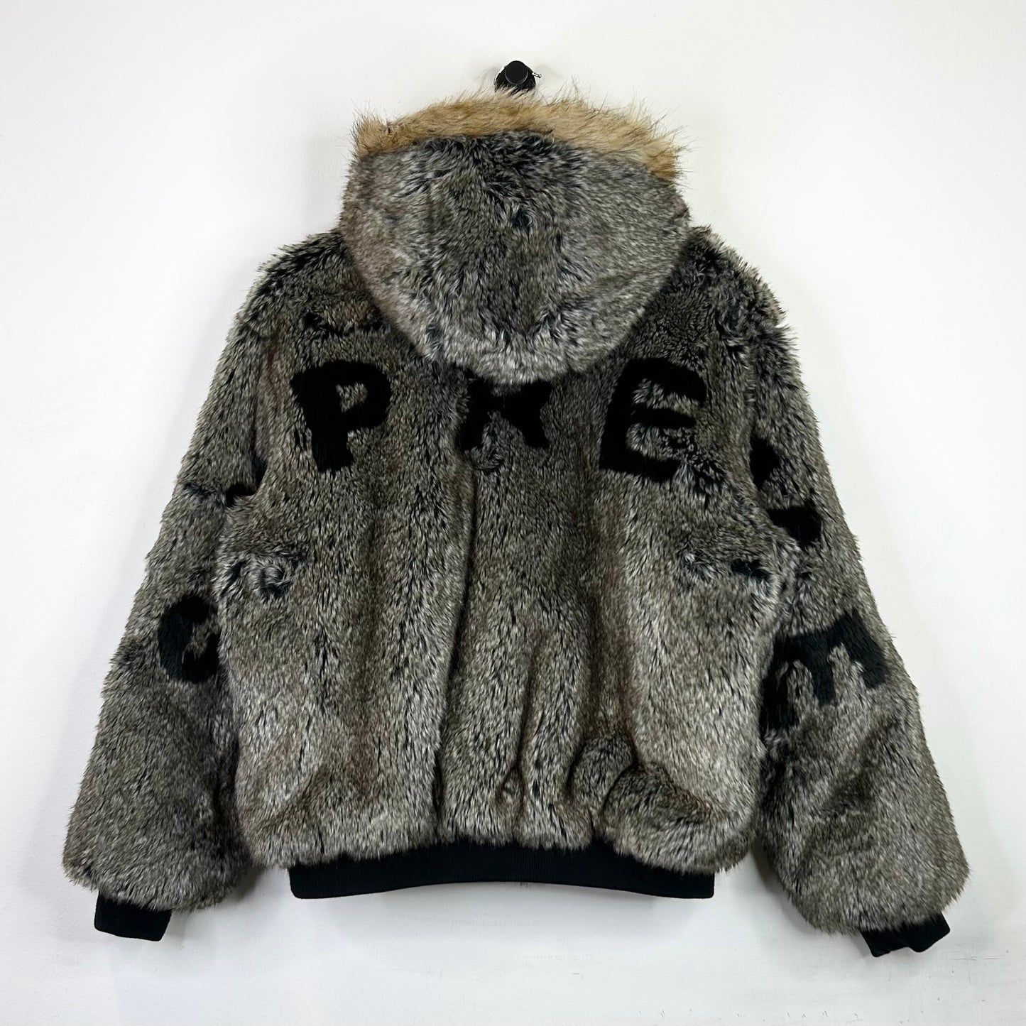 SUPREME REVRSIBLE FAUX FUR HOODED WORK JACKET RED