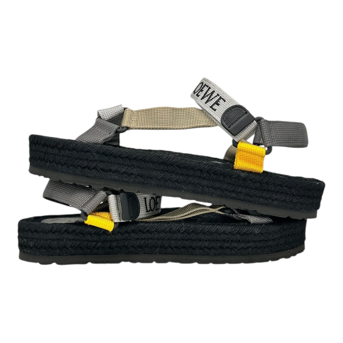 LOEWE BLACK STRAP SANDALS