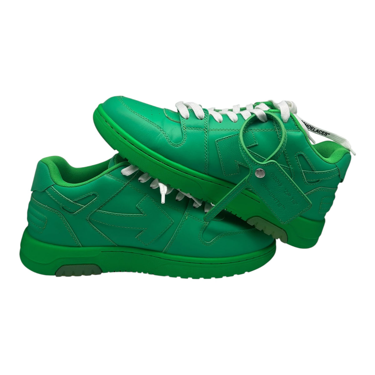 PREOWNED OFF-WHITE OUT OF OFFICE GREEN WHITE