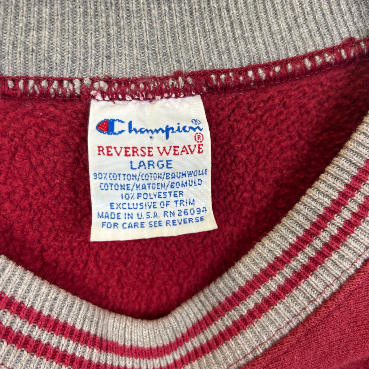 RED AND GREEN CHAMPION REVERSE WEAVE