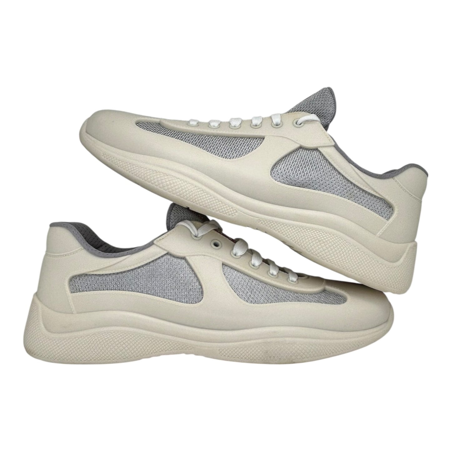 PREOWNED PRADA AMERICAN CUP WHITE RUBBER