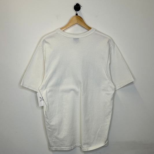 STUSSY ARCHED BLUE LOGO TEE