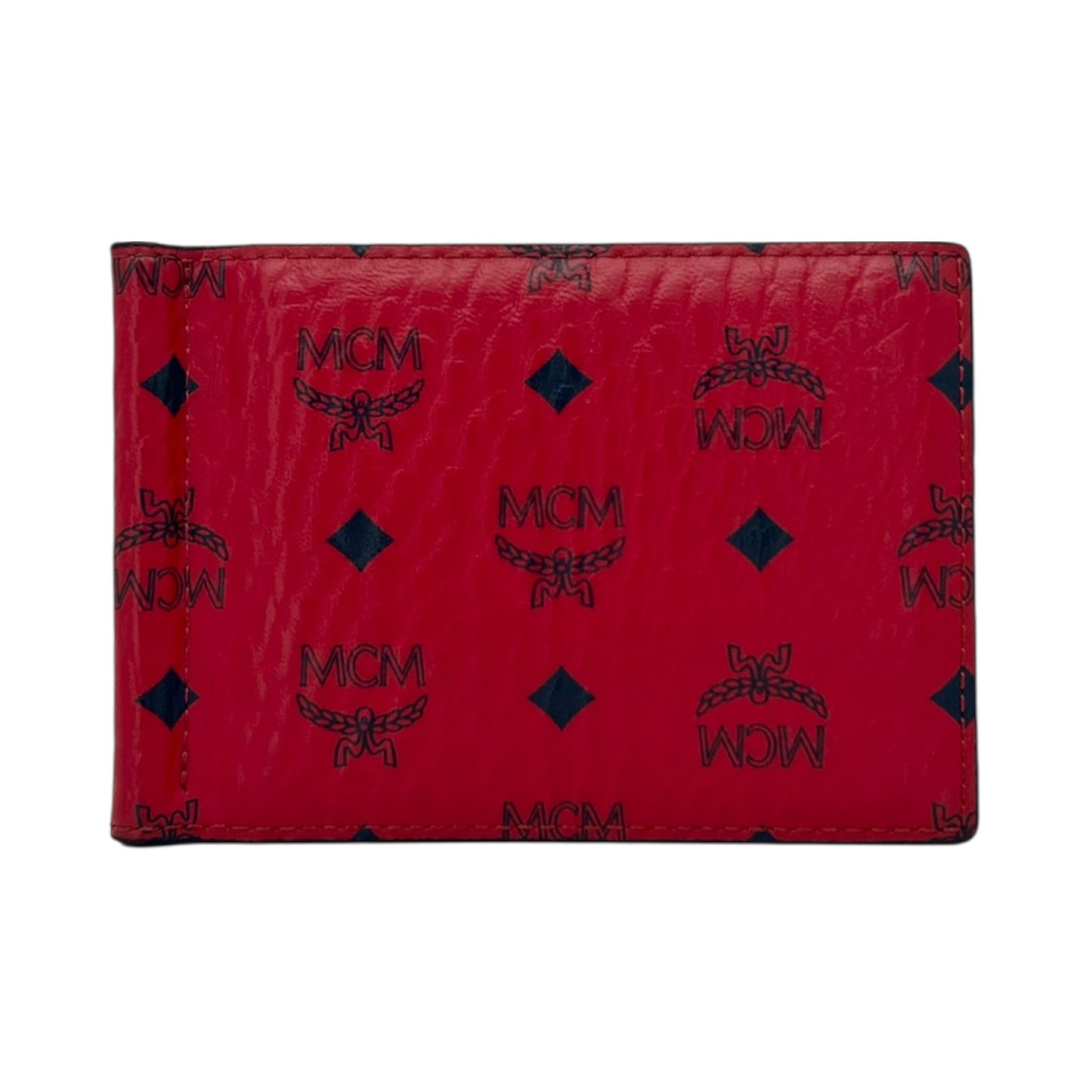 MCM RED MONOGRAM WALLET