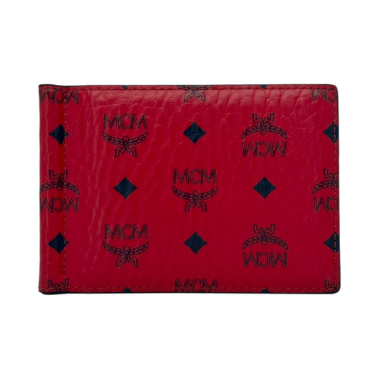 MCM RED MONOGRAM WALLET