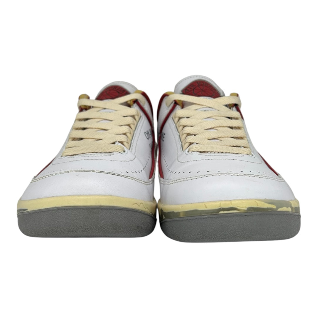 PREOWNED JORDAN 2 LOW X OFF WHITE "WHITE VARSITY RED"