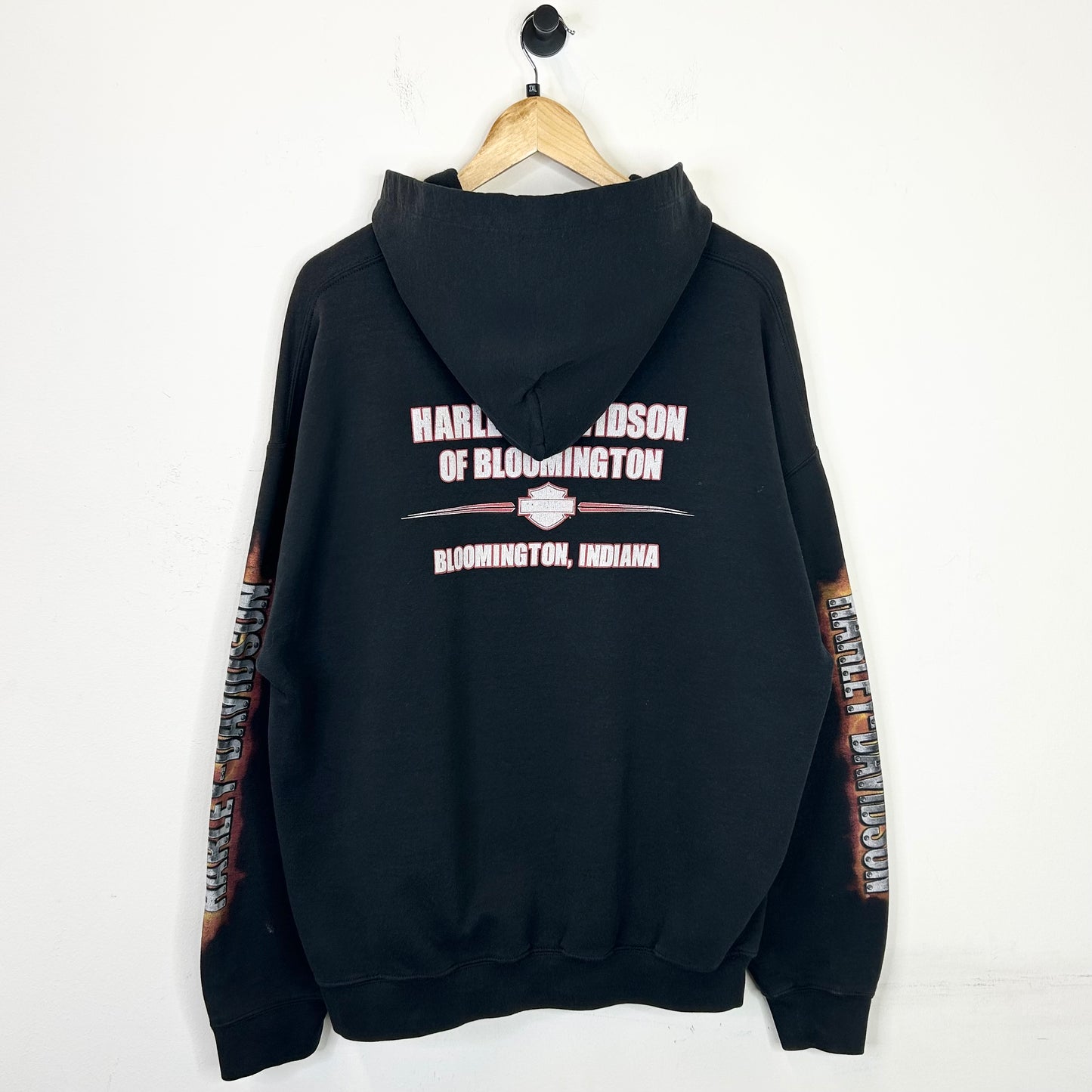 HARLEY DAVIDSON FLAME WINGED SKULL HOODIE