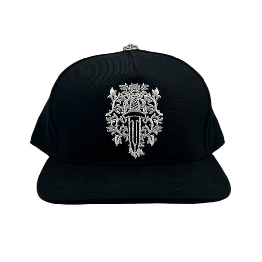 CHROME HEARTS DAGGER CREST BLACK AND WHITE HAT