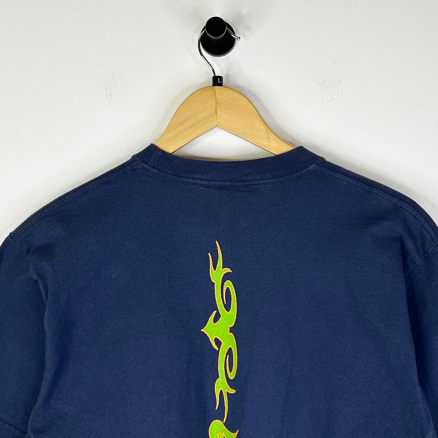 YING YANG GREEN LOGO NAVY TEE