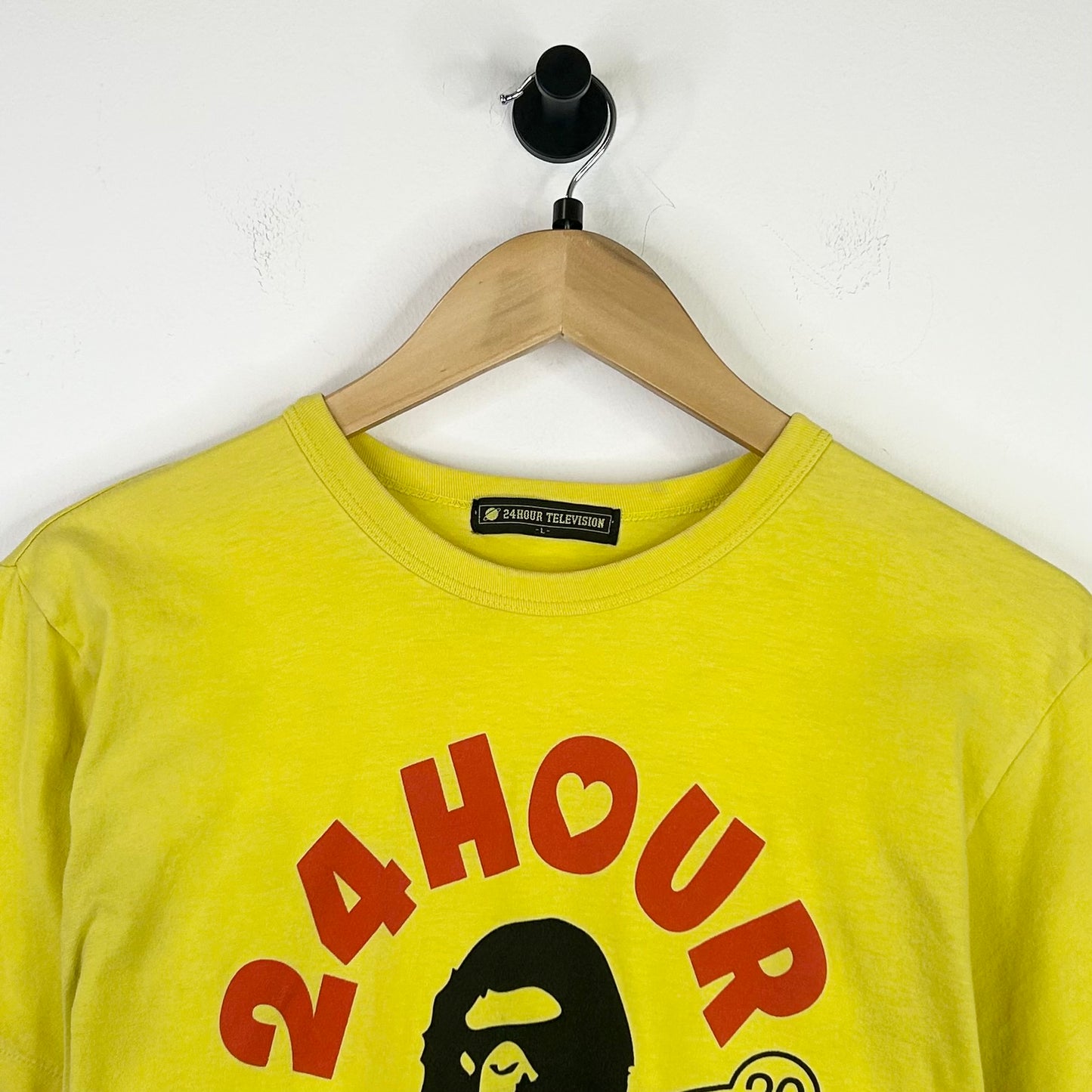 BAPE 24 HOUR YELLOW TEE
