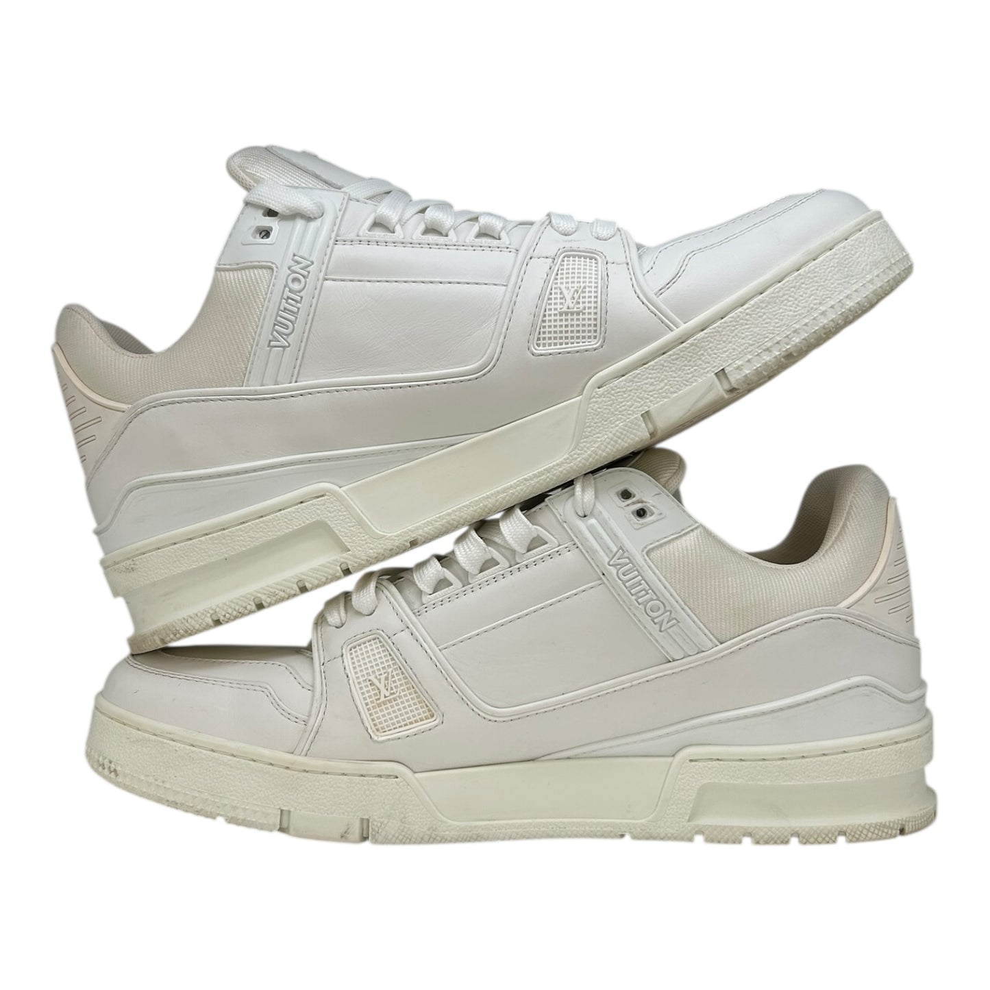 PRE OWNED LOUIS VUITTON TRAINER SNKR ALL WHITE