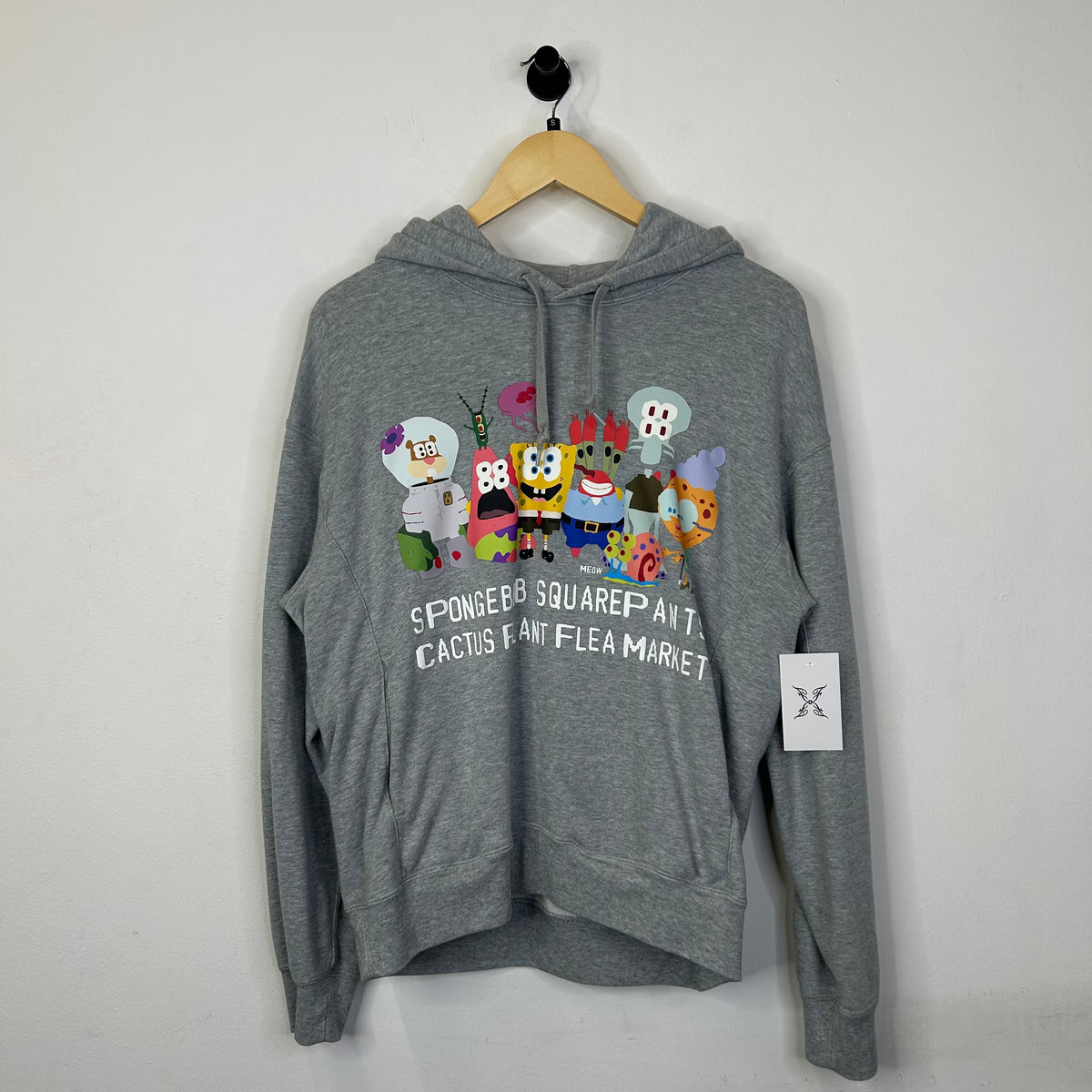 UNIQLO SPONGEBOB CACTUS PLANT FLEA MARKET GREY HOODIE