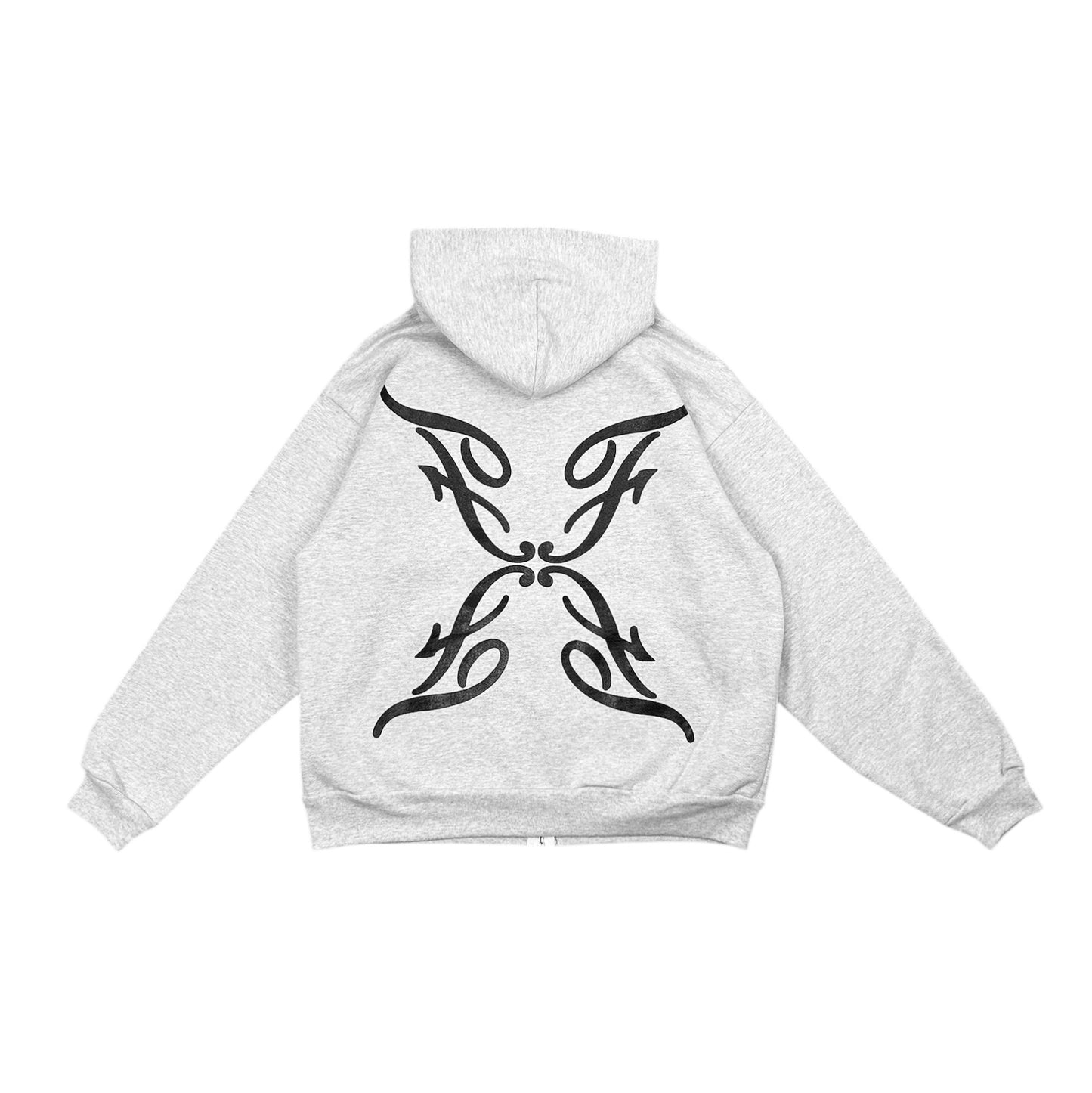 FLASHBACK UPSET GREY ZIP-UP HOODIE