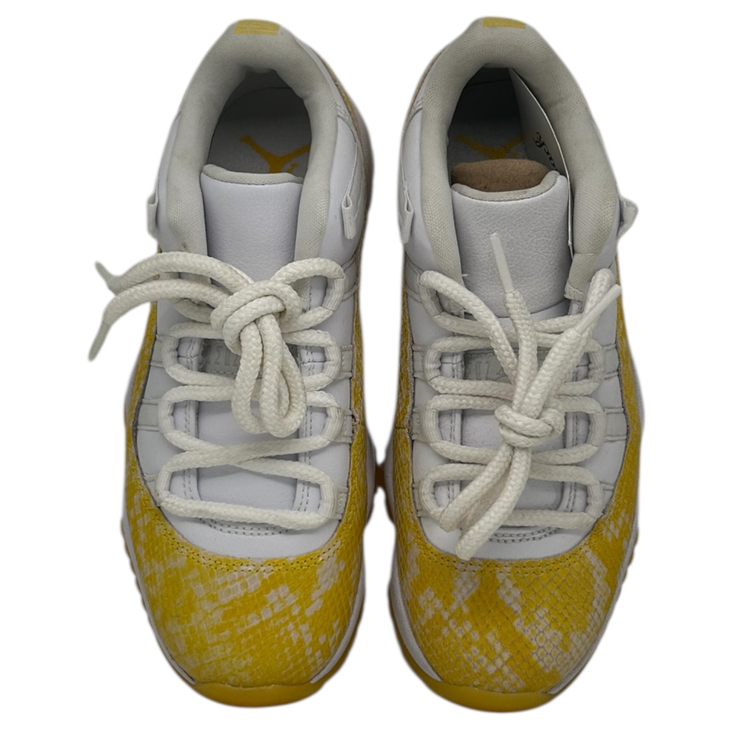 PREOWNED JORDAN 11 LOW YELLOW SNAKESKIN SIZE 4.5Y