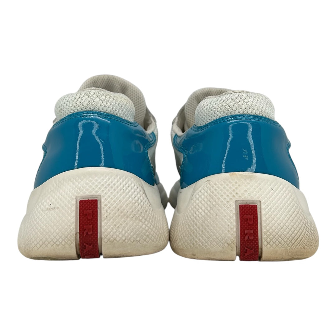 PREOWNED PRADA AMERICAN CUP SNKR WHITE/BLUE