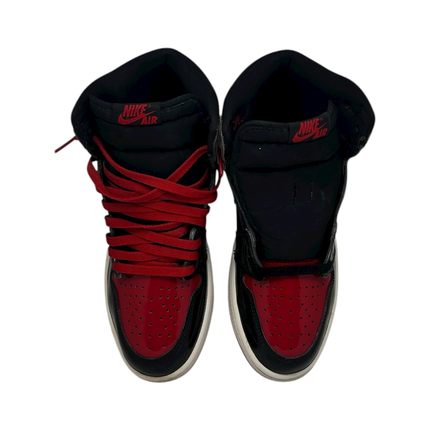 PREOWNED JORDAN 1 HIGH PATENT BRED SIZE 8.5