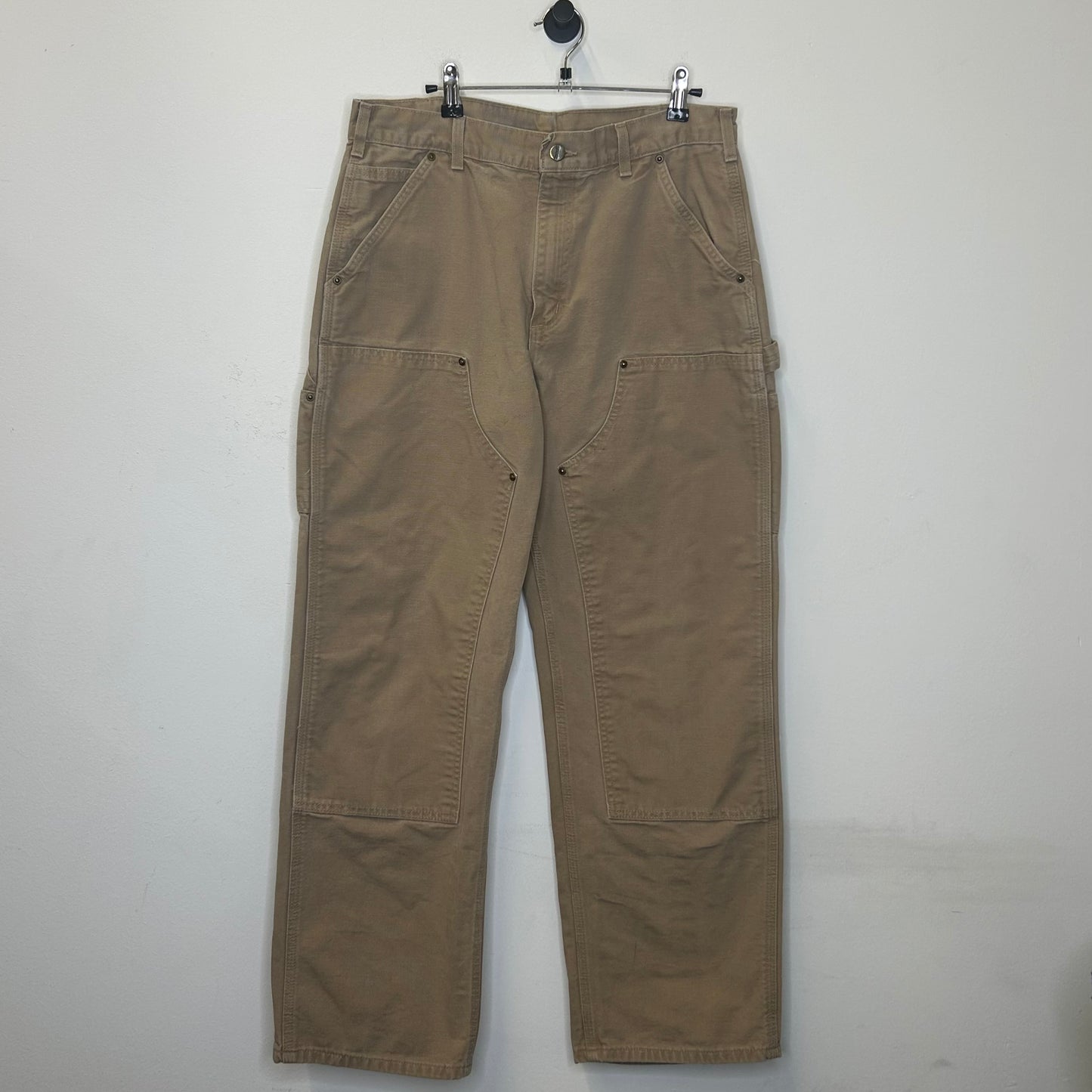 CARHARTT BIG LEATHER PATCH TAN DOUBLE KNEE