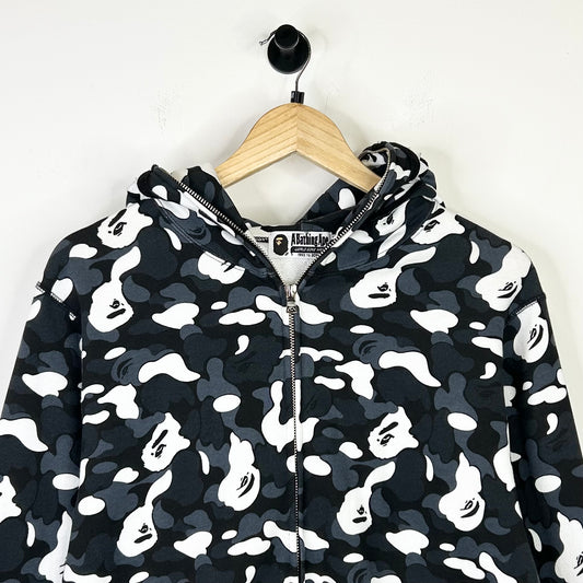 BAPE DOVER STREET MARKET BLACK WHITE GREY CITY CAMO SHARK FULL ZIP