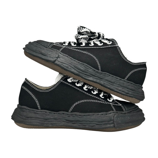 PREOWNED MAISON MIHARA 23 OG SOLE BLACK WHITE CHECKERED LACES