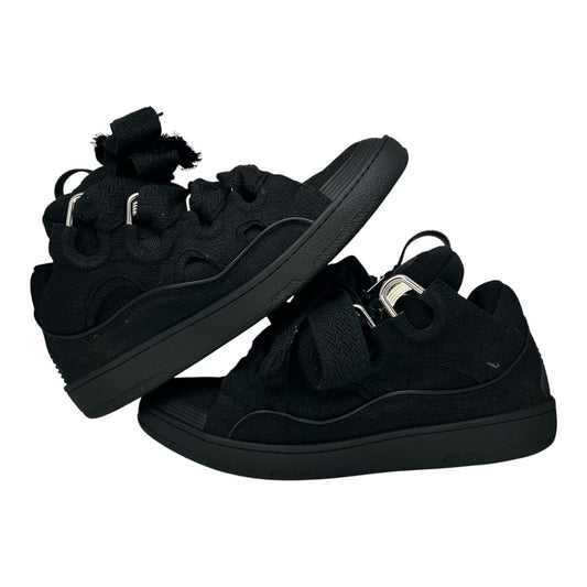PREOWNED LANVIN CURB BLACK SNEAKER