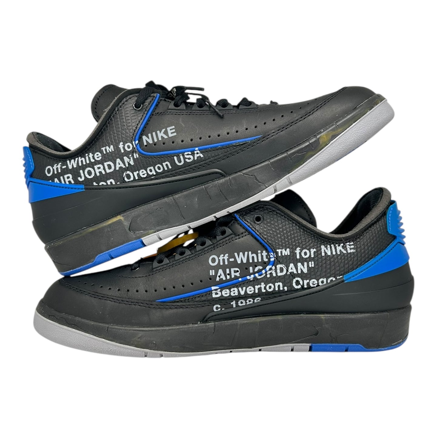 PREOWNED JORDAN 2 LOW X OFF-WHITE BLACK BLUE