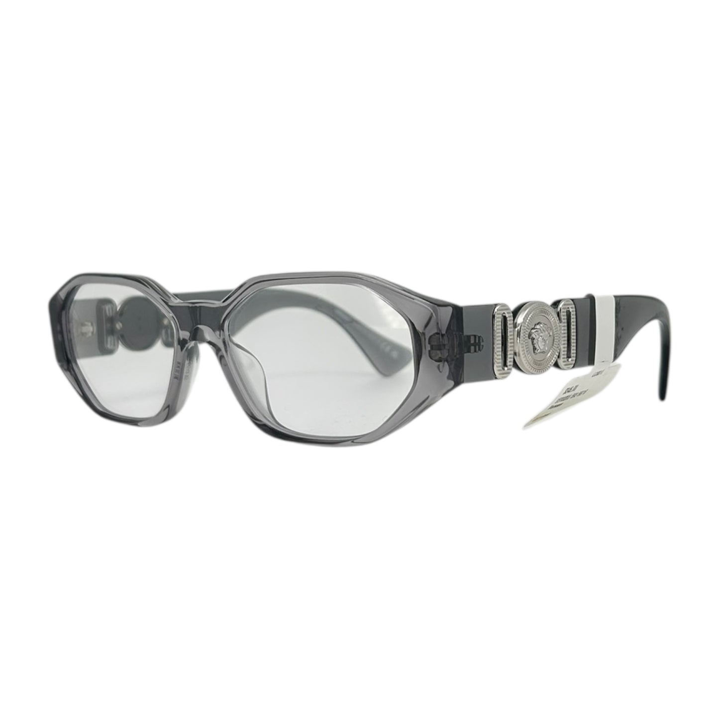 VERSACE MEDUSA SILVER BLACK CLEAR GLASSES
