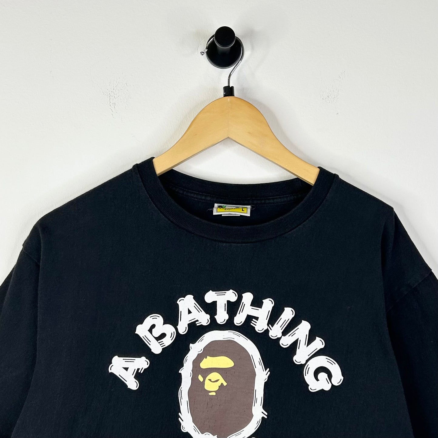 BAPE CARTOON LETTER BLACK TEE