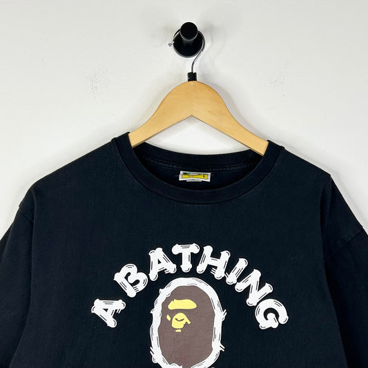 BAPE CARTOON LETTER BLACK TEE