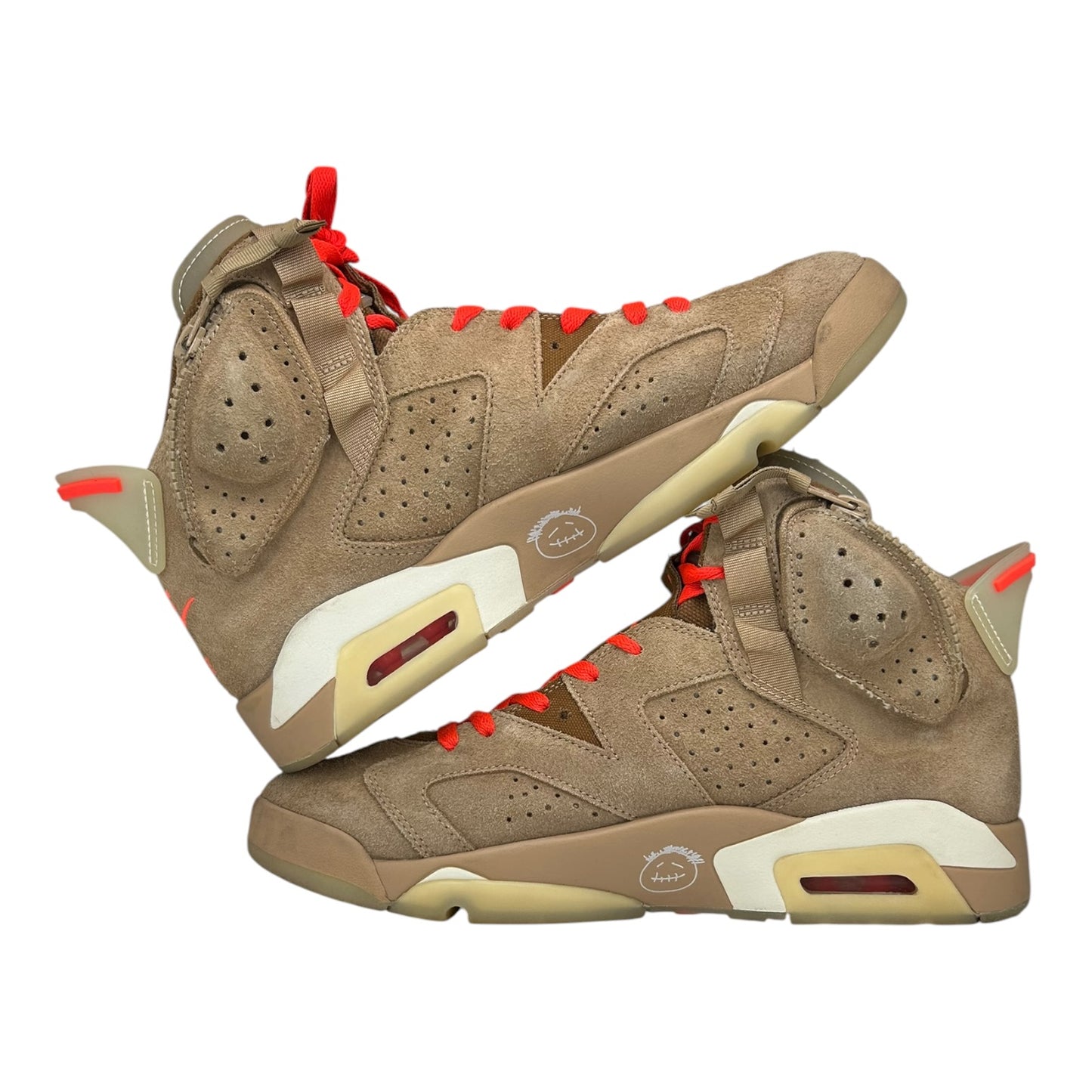 PREOWNED JORDAN 6  X TRAVIS SCOTT BRITISH KHAKI