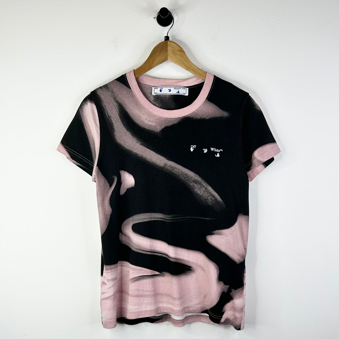 OFF WHITE LIQUID MELT NUDE WHITE BLACK TEE