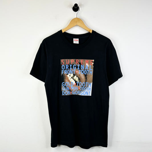 SUPREME FRONT TOOTH TEE BLACK