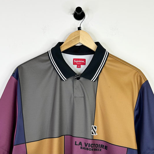 SUPREME COLORBLOCKED SOCCER POLO