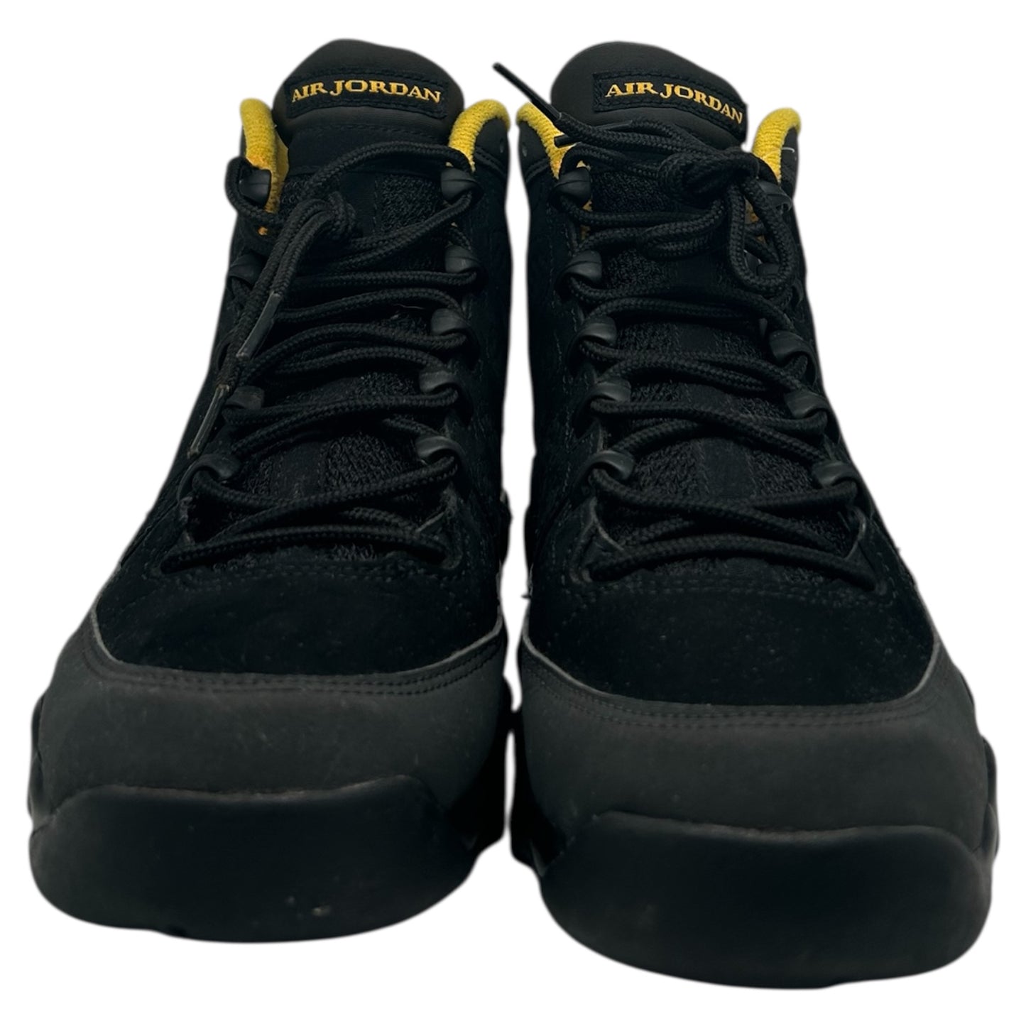 PREOWNED JORDAN 9 CHARCOAL UNIVERSITY GOLD SIZE 7Y