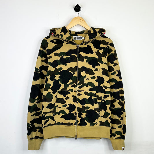 BATHING APE CAMO SHARK ZIP UP