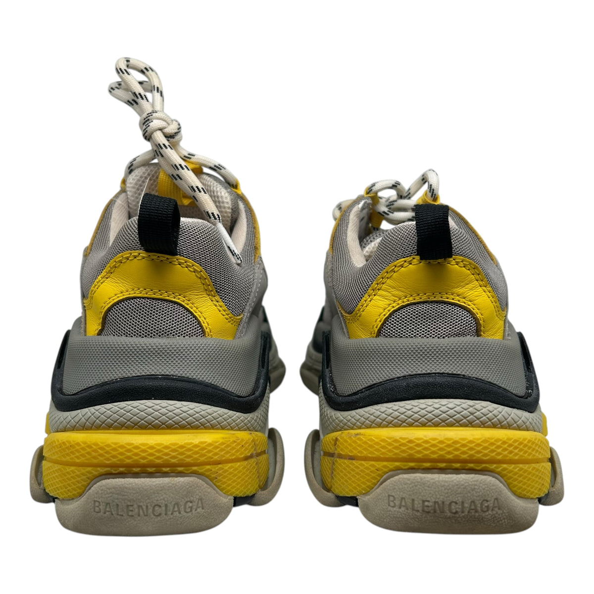 PREOWNED BALENCIAGA TRIPLE S GREY/YELLOW
