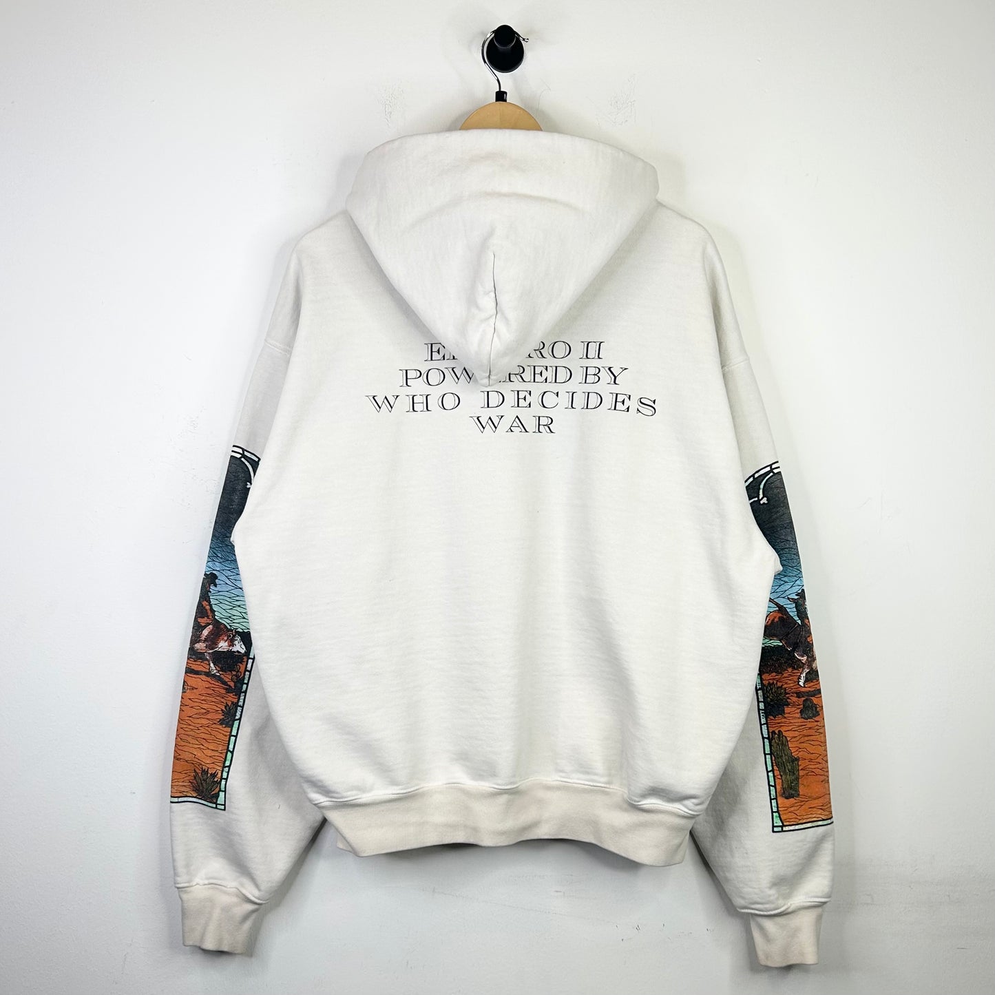 WHO DECIDES WAR STAINED GLASS CREAM HOODIE