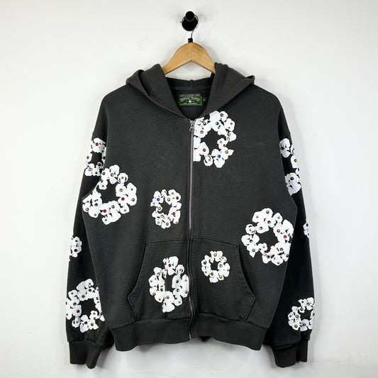 DENIM TEARS RHINESTONE WREATH ZIP UP