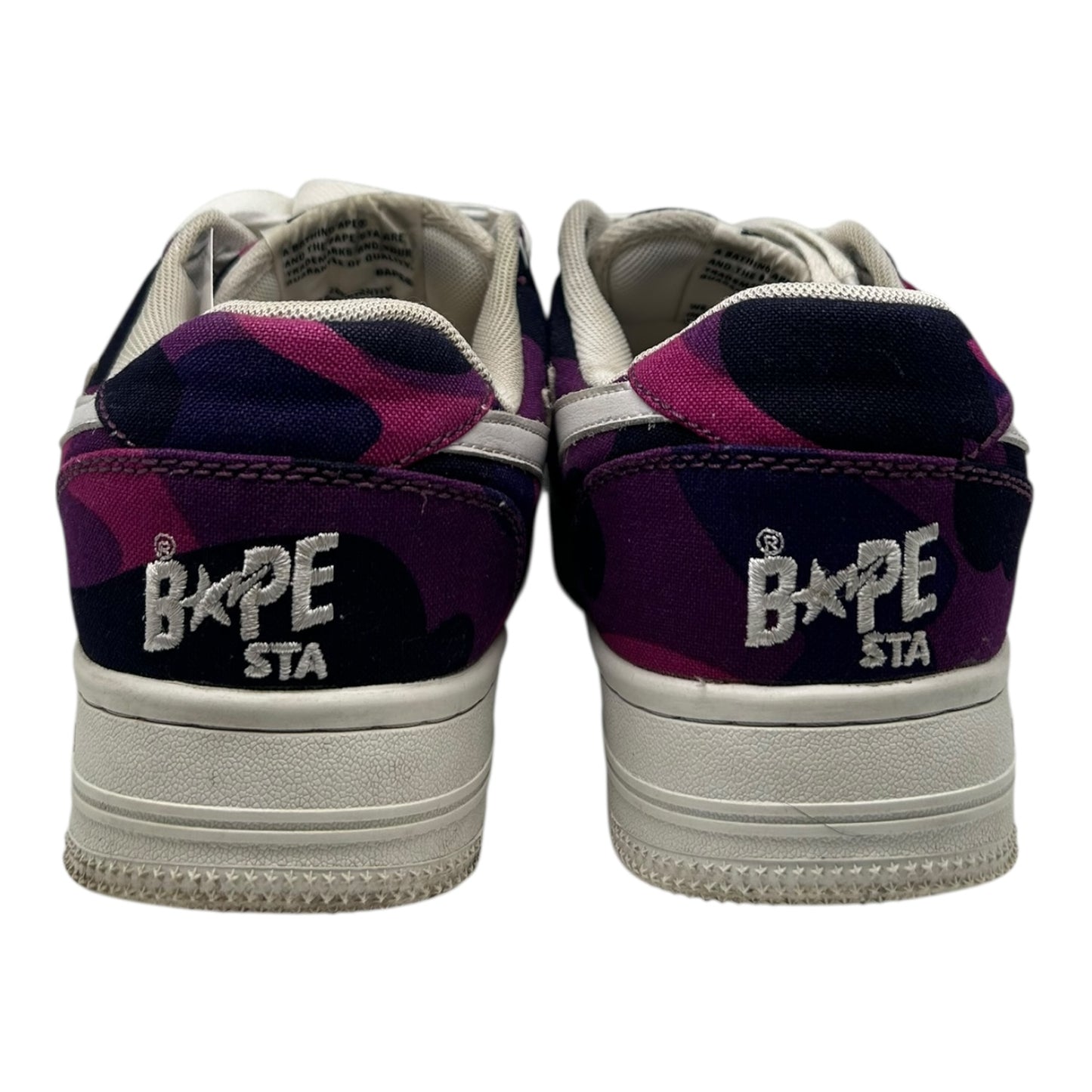 PREOWNED BAPESTA CANVAS LOW 'PURPLE CAMO'