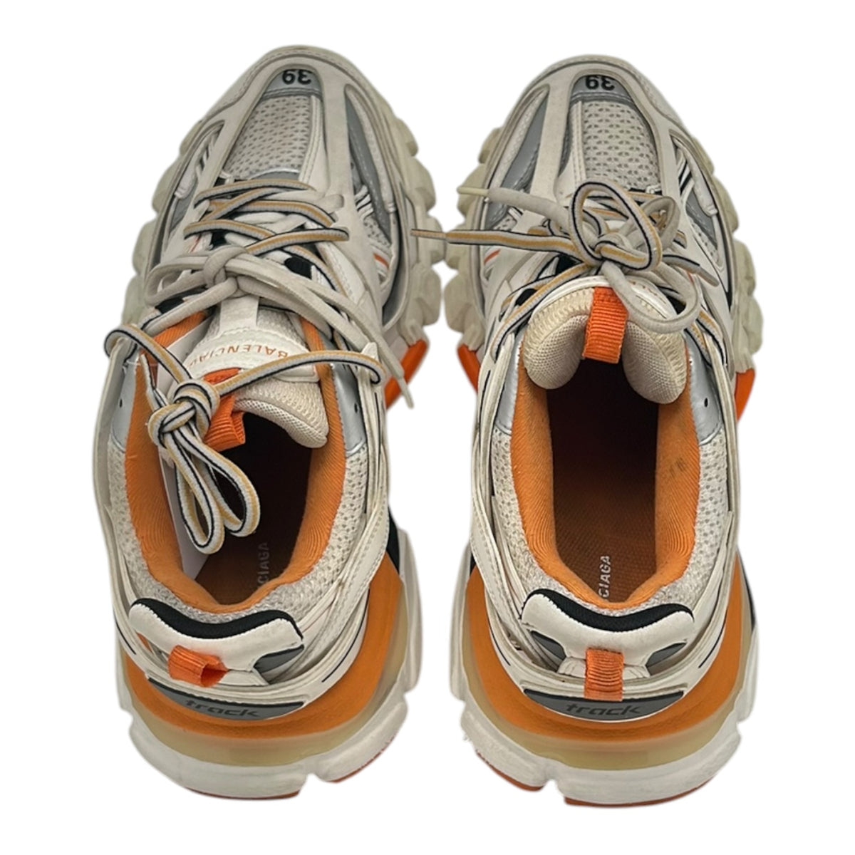 PREOWNED BALENCIAGA TRACK WHITE ORANGE