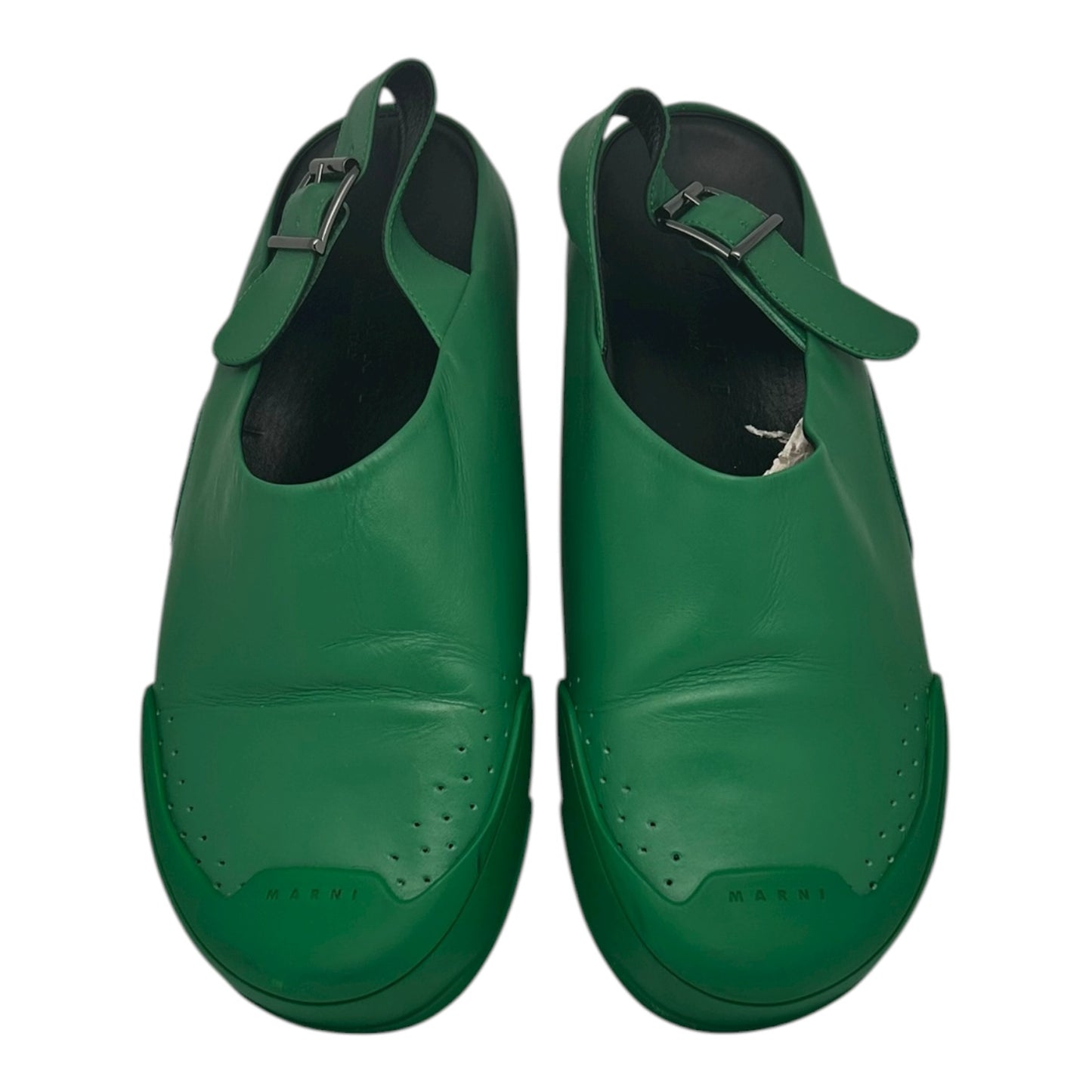 PREOWNED MARNI GREEN DADA SANDALS