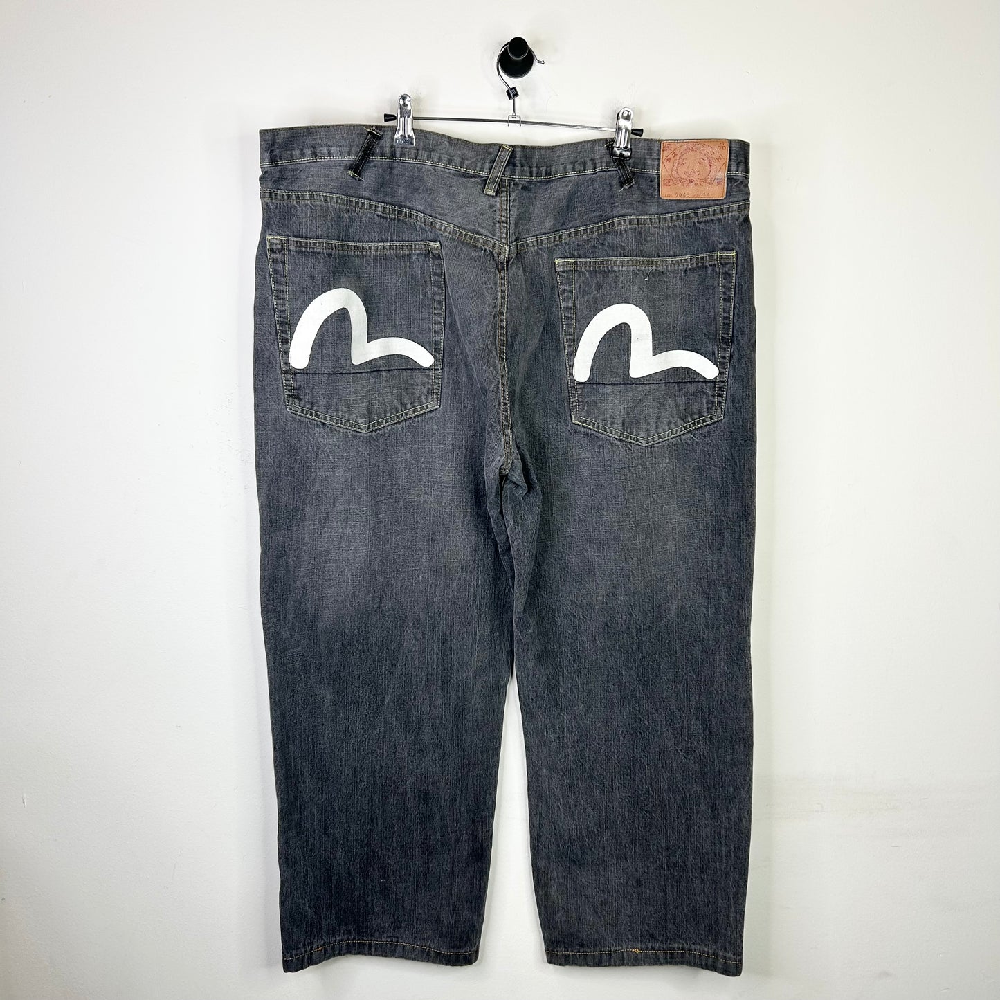 EVISU FADED BLACK DENIM
