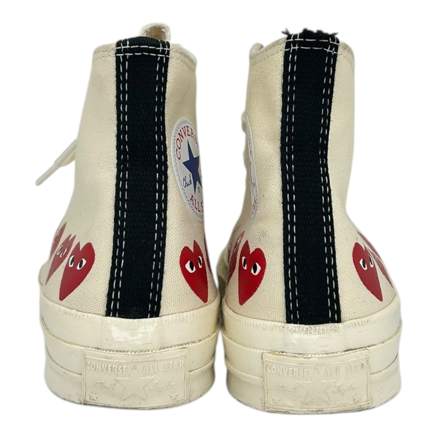 PREOWNED CONVERSE CHUCK 70 CDG PLAY CREAM MULTI HEART