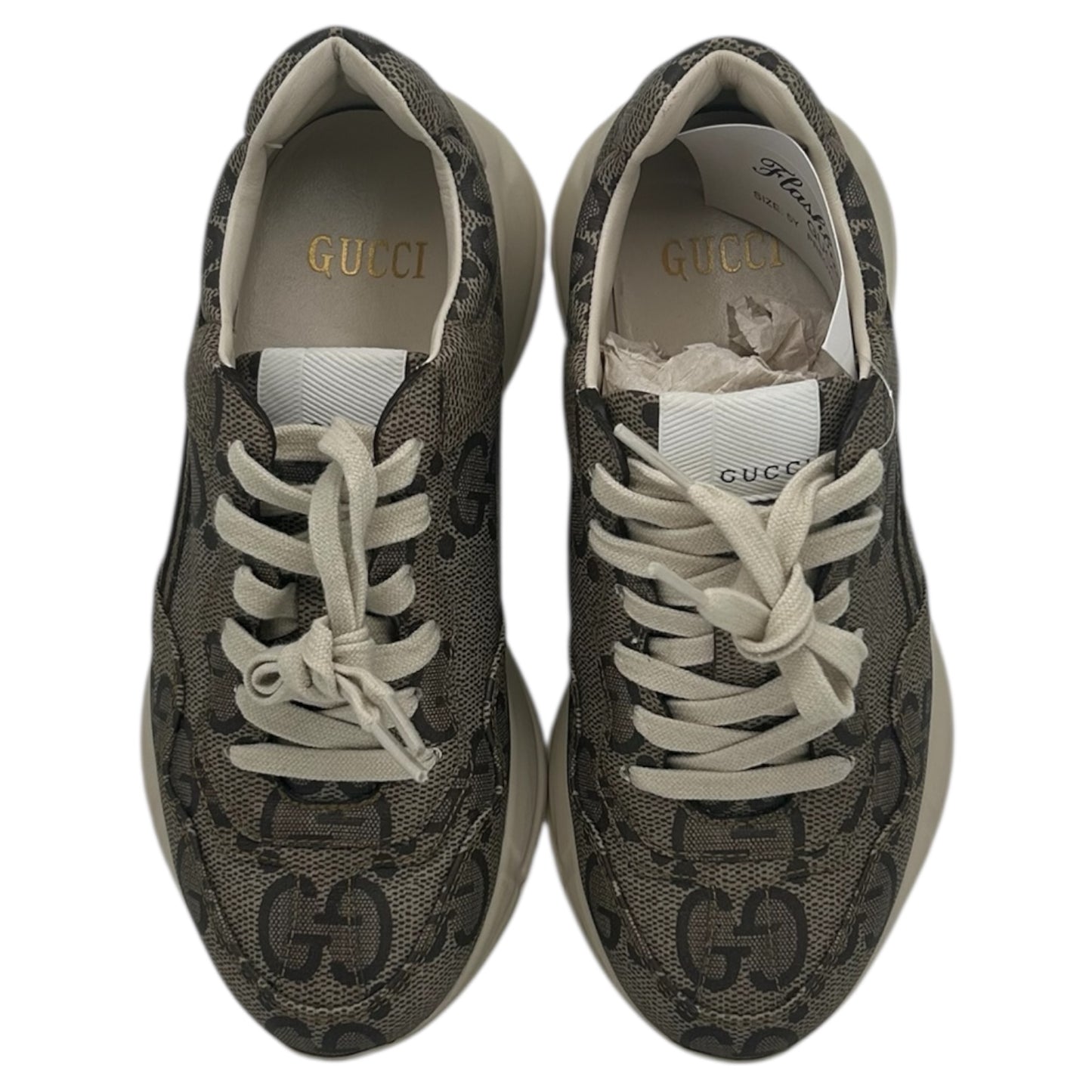 PREOWNED GUCCI RYTHON BEIGE 100 SIZE 5Y