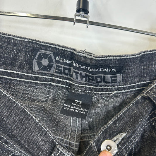 BLACK AND GREY SOUTHPOLE JEANS