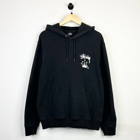 STUSSY BLACK REGAL CROWN HOODIE