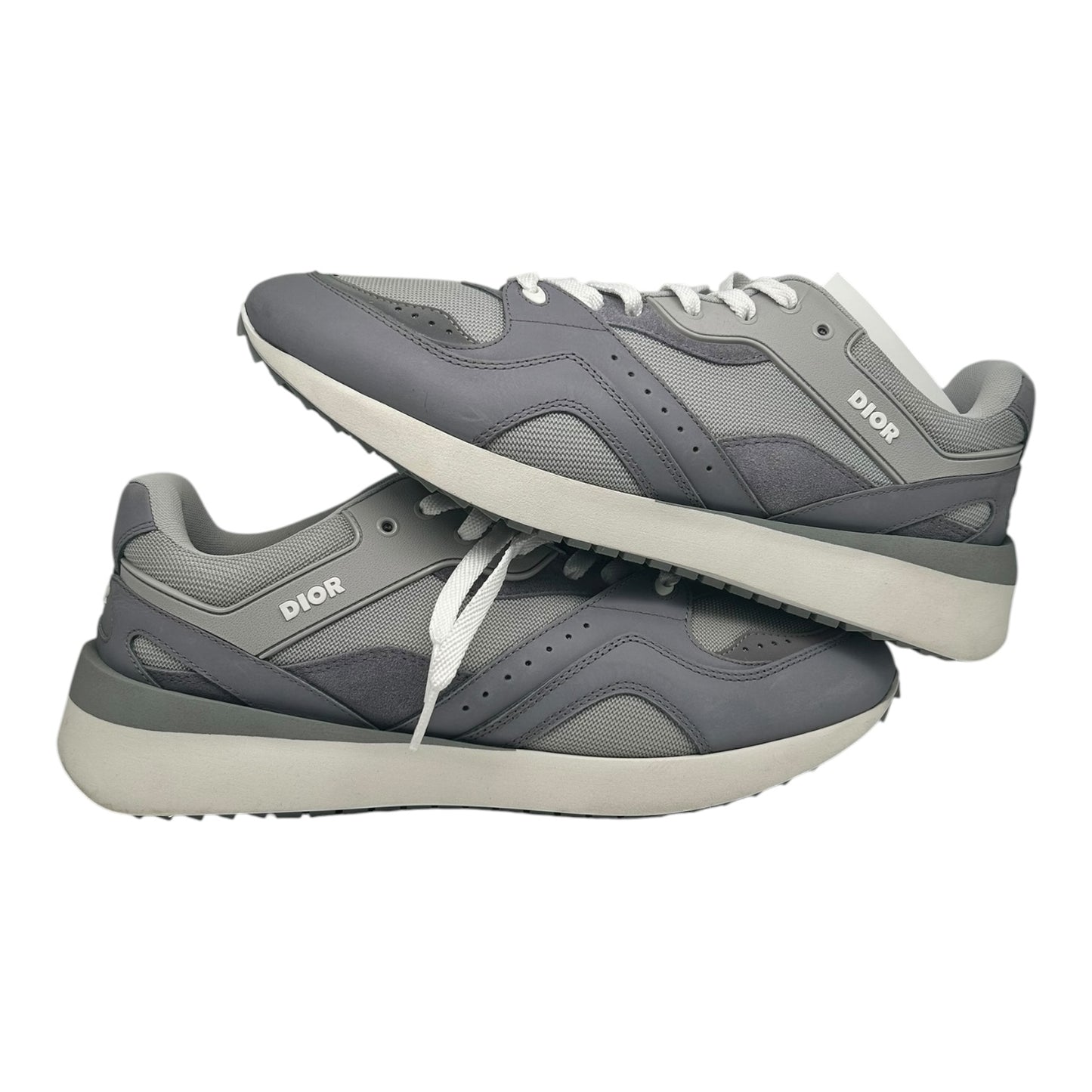 PREOWNED DIOR B29 GREY MESH SUEDE SIZE 45 (12US)
